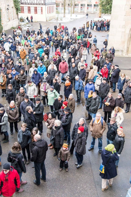 Menschenkette und Kundgebung von J. Stortz