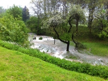 Hochwasser Überschwemmungen in Kirchheim Teck und Lenningen