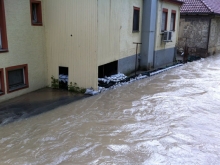 Hochwasser Überschwemmungen in Kirchheim Teck und Lenningen
