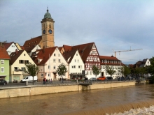 Hochwasser Neckar Nürtingen Wendlingen